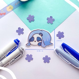 Kawaii Sleepy Panda Sticker| Weatherproof| Waterproof| Hydroflask| Waterbottle| Laptop| Animal Sticker| Stationary