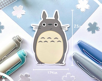 Cute Totoro Sticker| My Neighbor Tototo| Cute Kawaii Sticker| Studio Ghibli| Laptop Sticker| Water Bottle Sticker| Weatherproof Sticker|