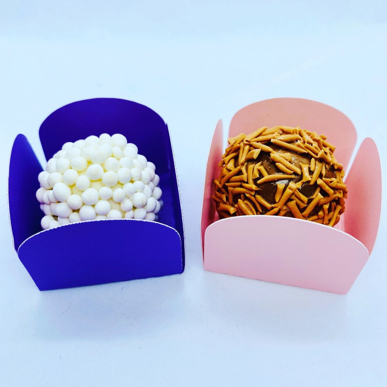 Box Chocolate Truffle Holders Paper Candy Holders Paper Box Etsy