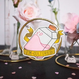 Eu sou culto, adesivo científico engraçado, ciência engraçada, adesivo de vinil, adesivo fofo, humor científico