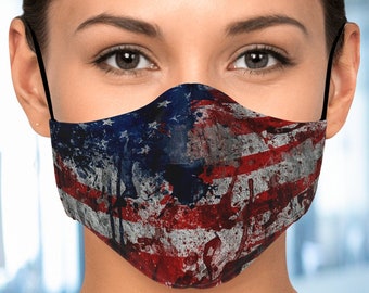 Bleed America Face Mask With Filter | Unisex Face Mask With Filter,Adult Kids Face Mask,Washable Reusable Face Mask,Made In USA!