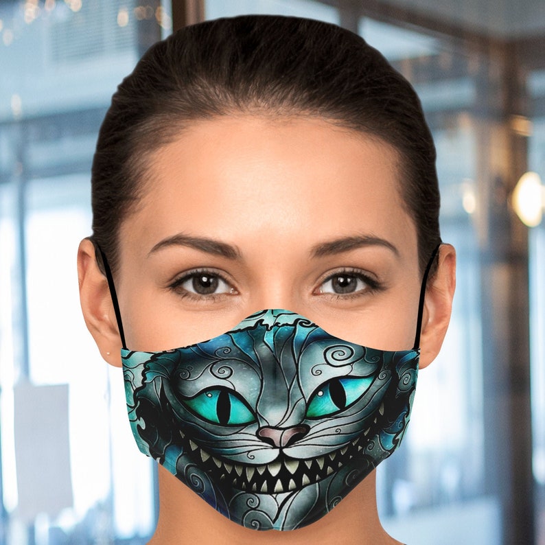 Cheshire Cat Face Mask With Filter Unisex Face Mask With Etsy