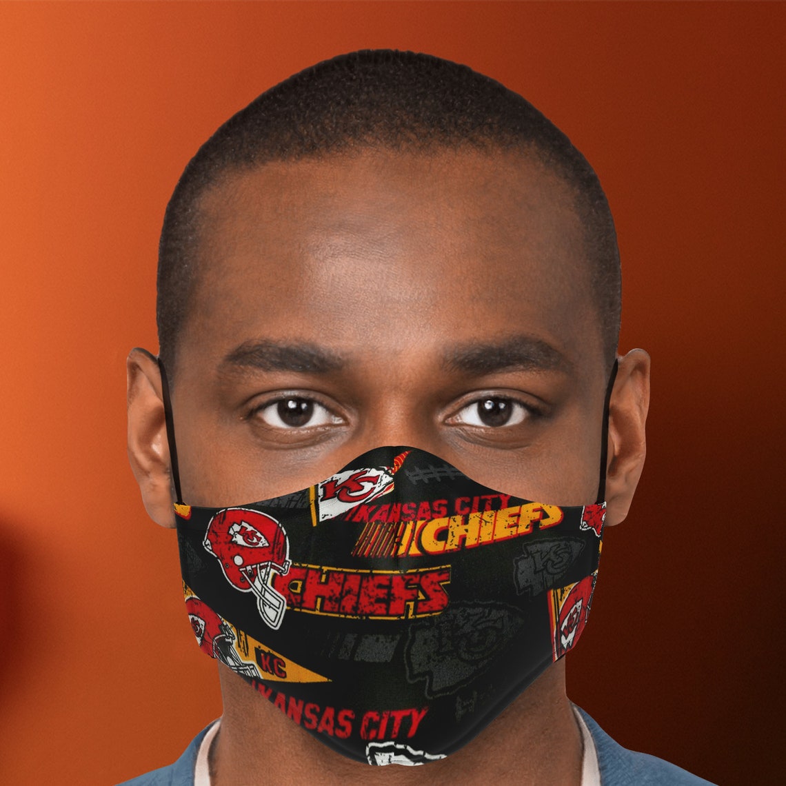 Kansas City Chiefs Collage Face Mask With Filter Unisex Mask Etsy