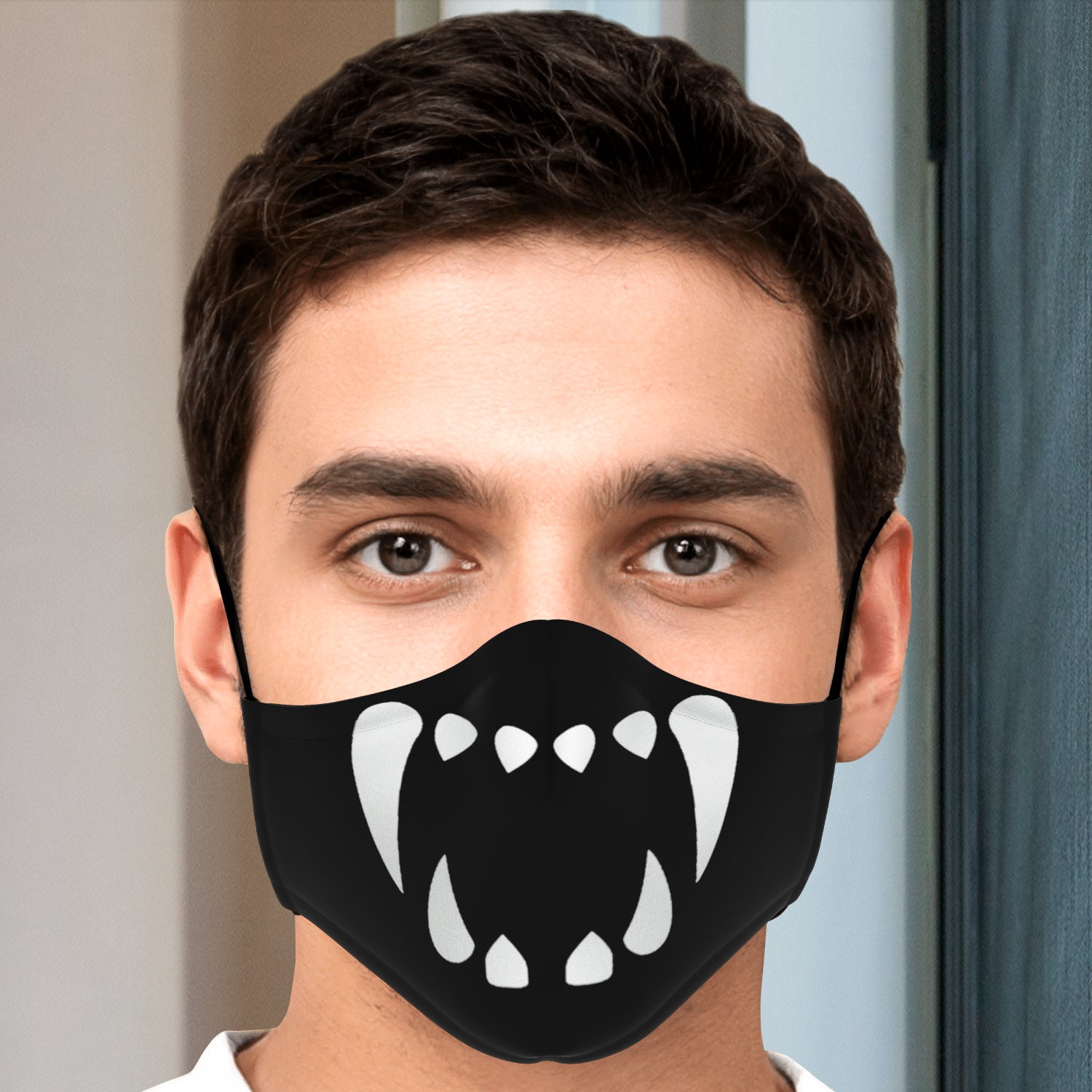 Vampire Fang Face Mask With Filter Unisex Face Mask With Etsy UK