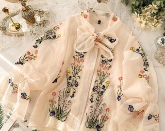 vintage chiffon blouse