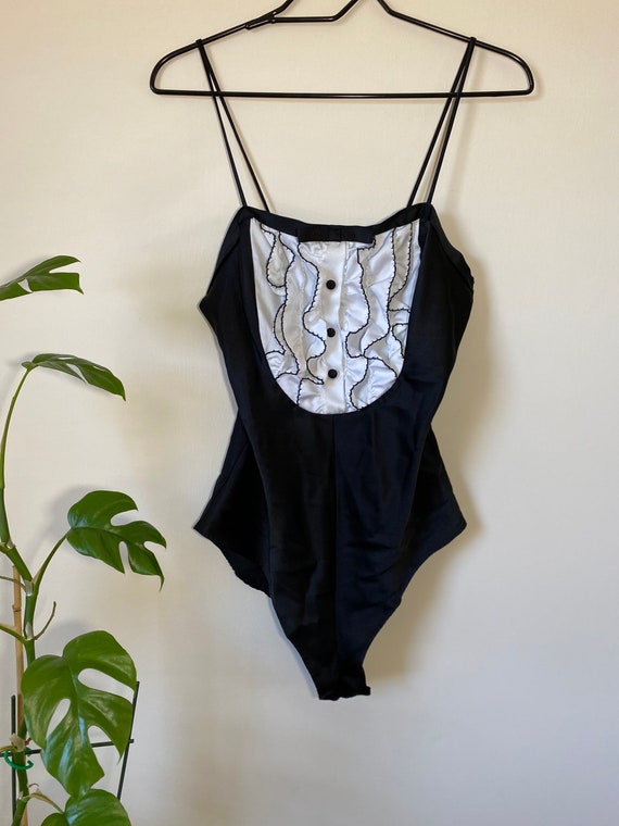 Lily of France Vintage Tuxedo Bodysuit