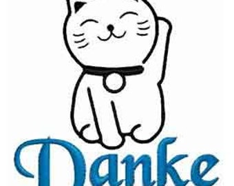 Danke mit Winkekatze