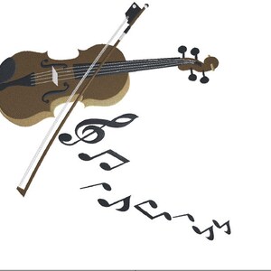 Violin embroidery design