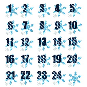 Advent Calendar Numbers Snowflake Plotter File