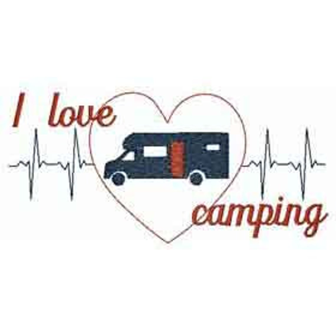 I love camping Wohnmobil Stickdatei Etsy.de
