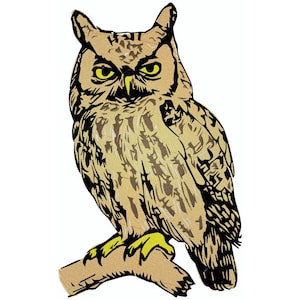 Owl embroidery file