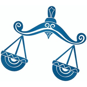 Libra Zodiac Embroidery Design
