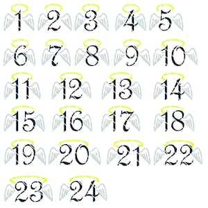 Advent Calendar Numbers Angel Plotter File