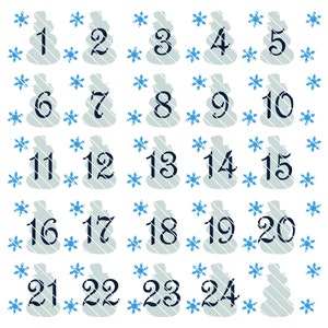 Advent Calendar Numbers Snowman Plotter File