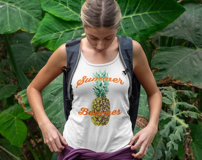 Summer Pineapple Aloha Hawaii Tropical Women's Ideal Racerback Tank