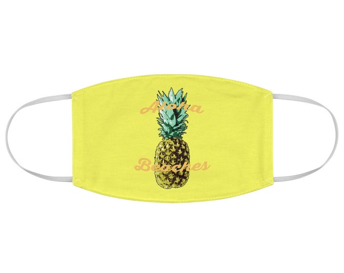 Summer Pineapple Fabric Face Mask