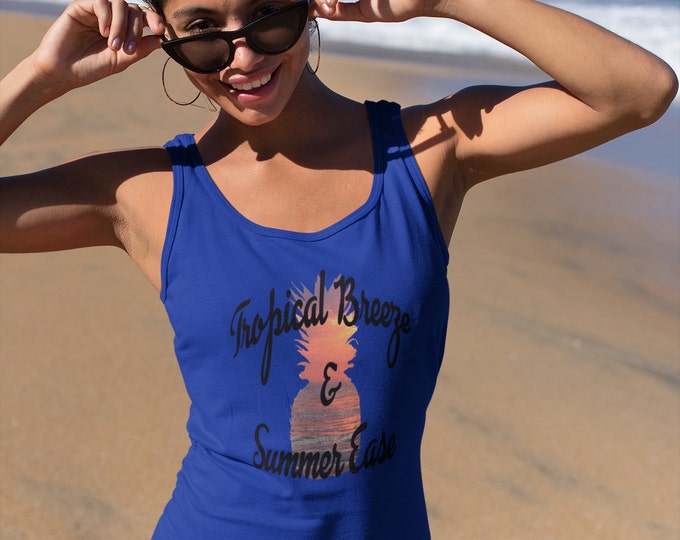 Tropical Sunset Pineapple Women's Ideal Racerback Tank