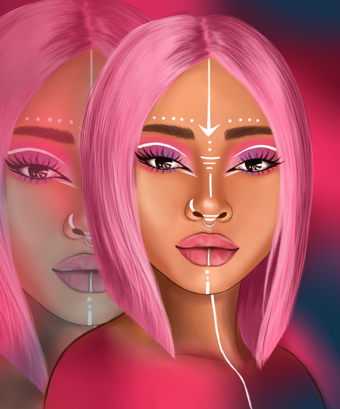 Digital custom portrait from photo art portrait Etsy