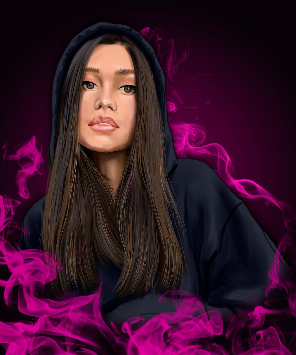 Digital custom portrait from photo art portrait Etsy