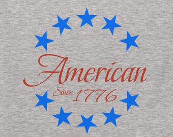 American Seit 1776 Shirt: Bunt und Bunt Unisex T-Shirt
