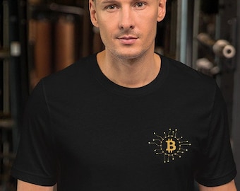 Bitcoin Gold Circuit 2-Sided Shirt, Bitcoin Shirt, Premium Unisex, Bitcoin Shirt, Crypto Merch, Cryptocurrency, Funny Bitcoin Gift T-Shirt
