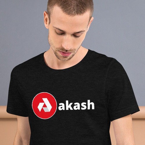 Akash Logo, Premium Short-Sleeve Unisex TShirt, Akash Network, Akash Crypto, Akash Token, AKT Token, Unstoppable Cloud, Akash Crypto Tee