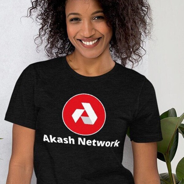 Akash Logo, Premium Short-Sleeve Unisex TShirt, Akash Network, Akash Crypto, Akash Token, AKT Token, Unstoppable Cloud, Akash Crypto Tee