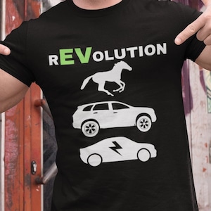 EV Revolution T-Shirt, Drive E-Cars, Funny Electric Vehicle, Electric Power Shirt, EV Life, EV Driver T-Shirt, 100% Electric, E-car T-Shirt