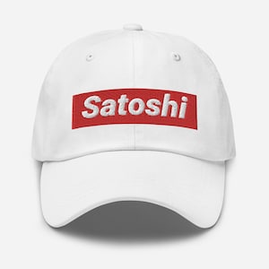 Satoshi Nakamoto bestickte Dad-Mütze: Krypto-Baseballmütze