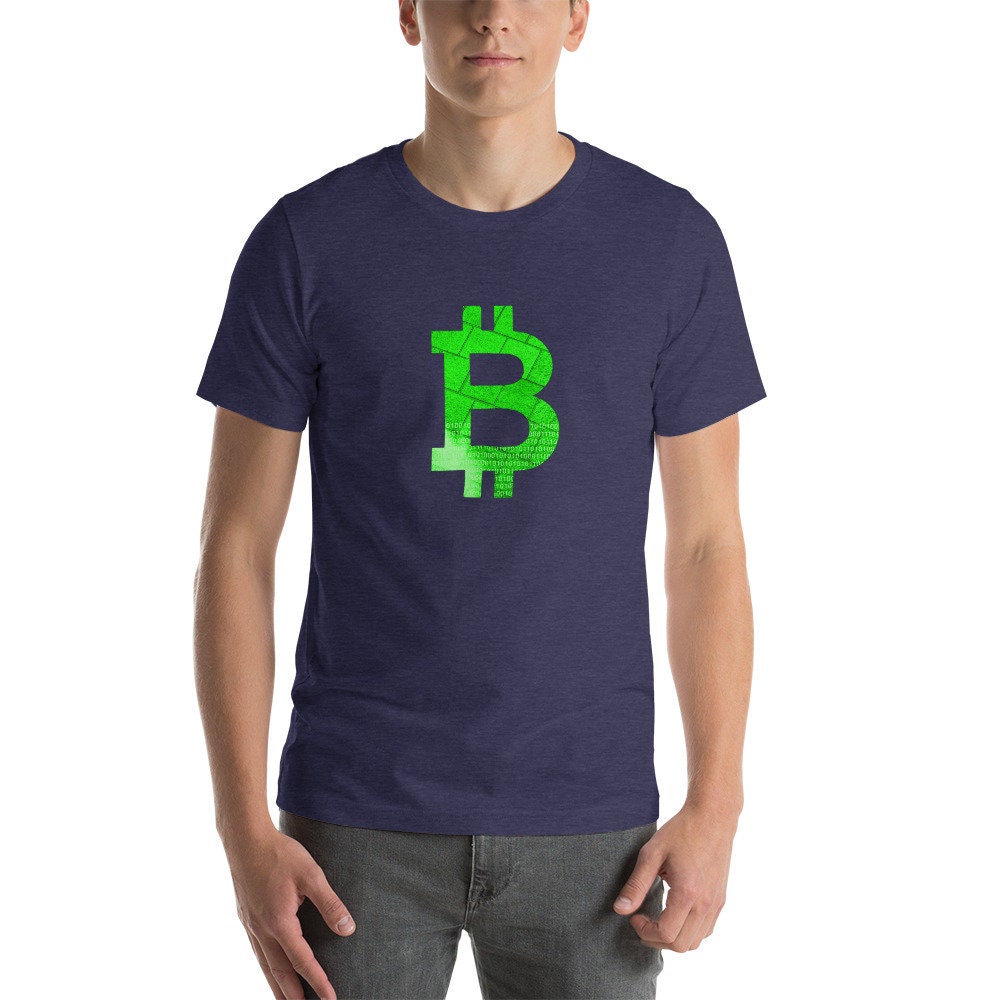 Bitcoin in Neon Green Premium Short-sleeve Unisex Shirt | Etsy