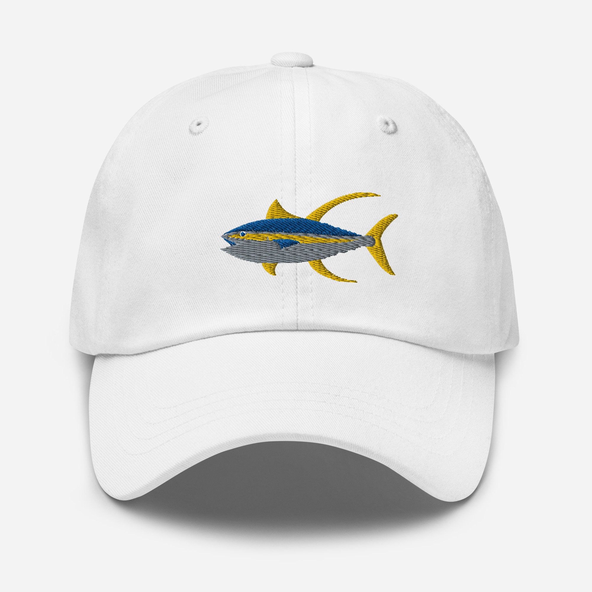 Casquette Baseball Réglable Thon Jaune, Pêche Eau Salée, Beige, Homme