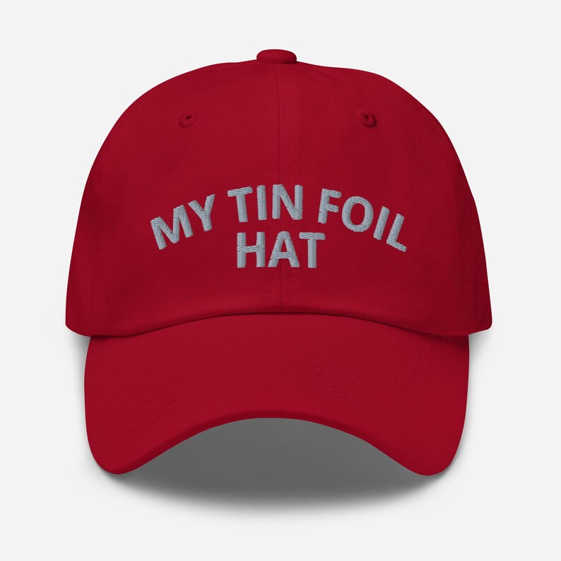 My Tin Foil Hat Embroidered Adjustable Baseball Cap Dad Hat Funny Conspiracy Theory Gift Hat Funny Conspiracy Hat Conspiracy Cap Cryptid Hat