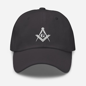Freemason Hat, Dad Hat, Embroidered Dad Hat, Masonic Square & Compass Hat, Free Mason Gift, Masonic Order Hat, Masonic Hat, Free Mason Gifts