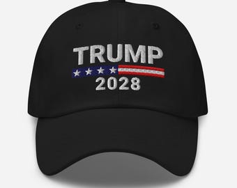 Boné bordado Trump 2028: Boné Republicano MAGA