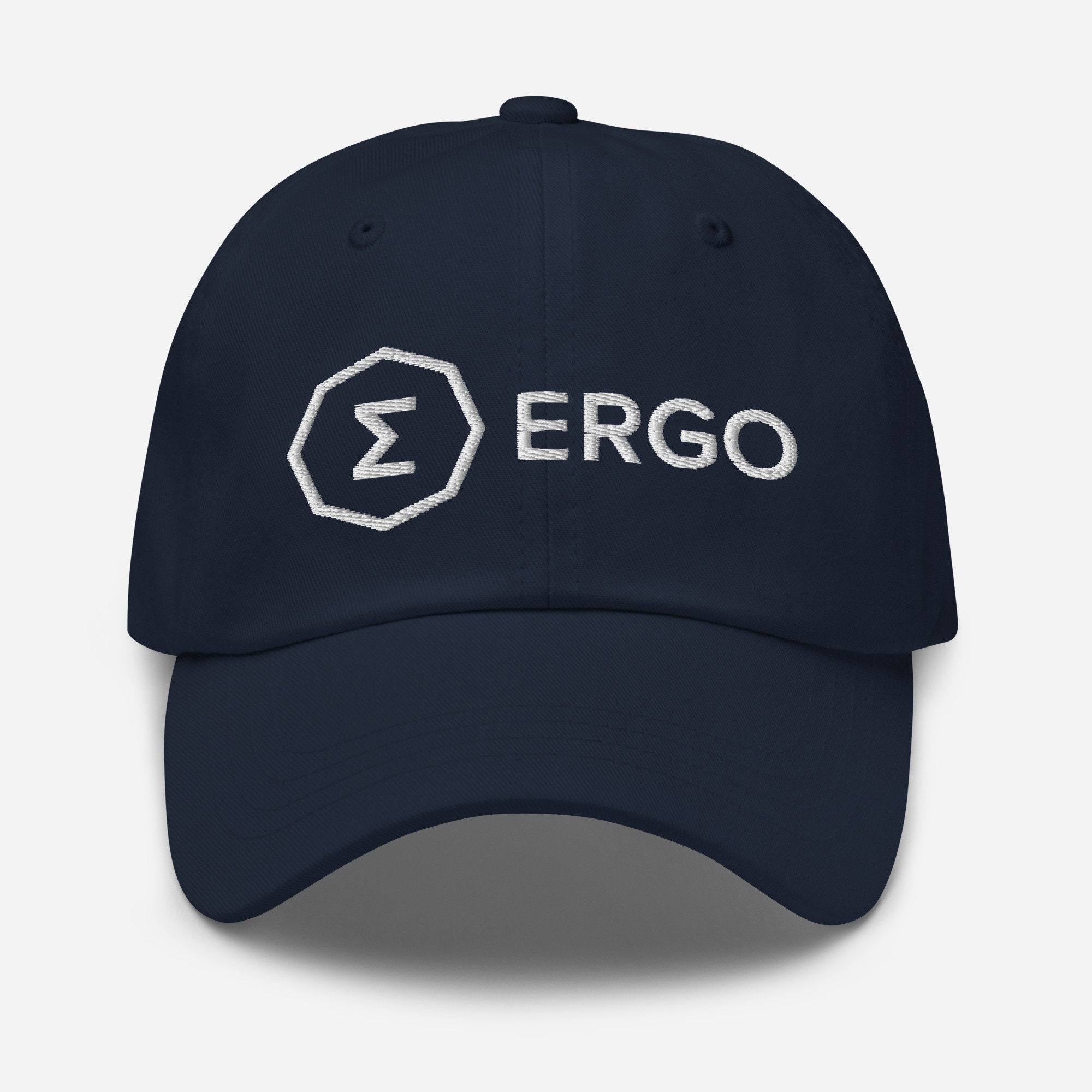 Embroidered Ergo Crypto Dad Hat: Chino Cotton Twill Cap