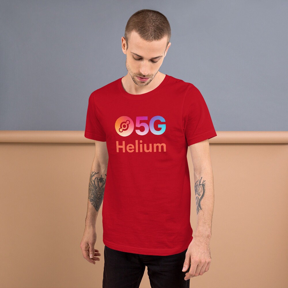 Helium Network 5G-T-shirt, uniseks crypto-T-shirt - Etsy Nederland