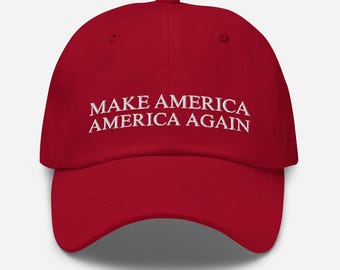 Bestickter MAGA Hut: Trump 2024 Cotton Twill Cap