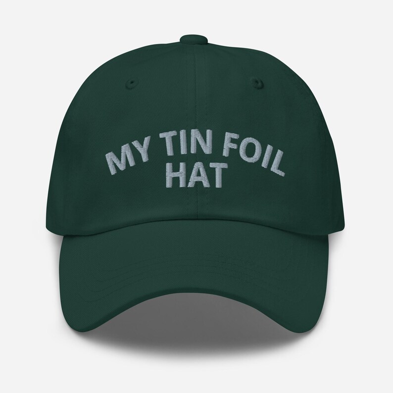 My Tin Foil Hat Embroidered Adjustable Baseball Cap Dad Hat Funny Conspiracy Theory Gift Hat Funny Conspiracy Hat Conspiracy Cap Cryptid Hat