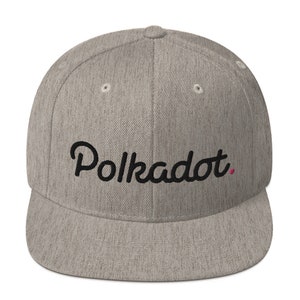 Polkadot DOT, Polkadot, HODL Cryptocurrency, Snapback Hat, Baseball Hat, Baseball Cap, Crypto Hat, Polkadot Crypto Hat