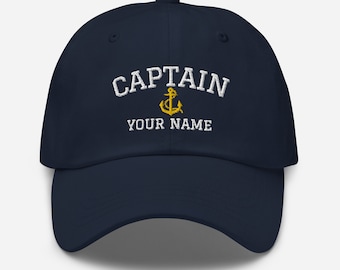 Personalized Captain Embroidered Hat: Custom Dad Hat