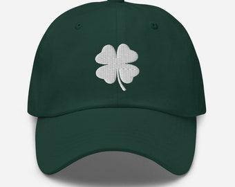 Chapeau papa trèfle brodé : casquette de baseball irlandaise porte-bonheur