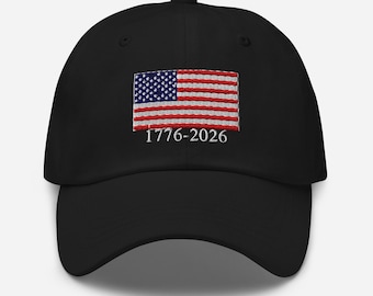 Embroidered USA Flag Dad Hat: Patriotic America Cap