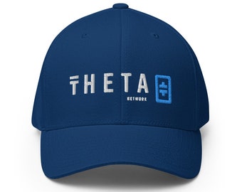 Logo Theta, Theta Network, Casquette en sergé structuré, Casquette de baseball, Casquette de baseball, Logo crypto Theta, Casquette de baseball Theta Network, Casquette Theta