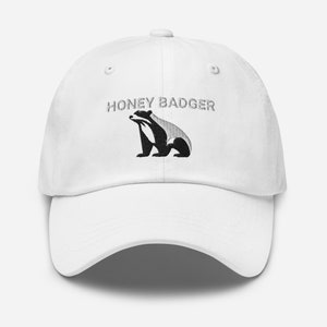 Honey Badger Hat, Honey Badger Embroidered Hat, Honey Badger Cap, Honey Badger Gifts, Honey Badger, Dad Hat, Animal Lover, Embroidery Hat