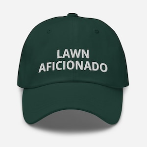 Lawn Aficionado Embroidered Adjustable Baseball Cap Dad Hat Lawn Mower Gifts, Gift for Dad, Funny Lawn Mowing Hat Funny Lawn Enforcement