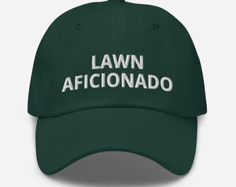 Lawn Aficionado Embroidered Baseball Cap - Funny Dad Hat