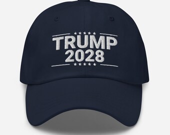 Trump 2028 Embroidered Hat: Red MAGA Cap - Etsy