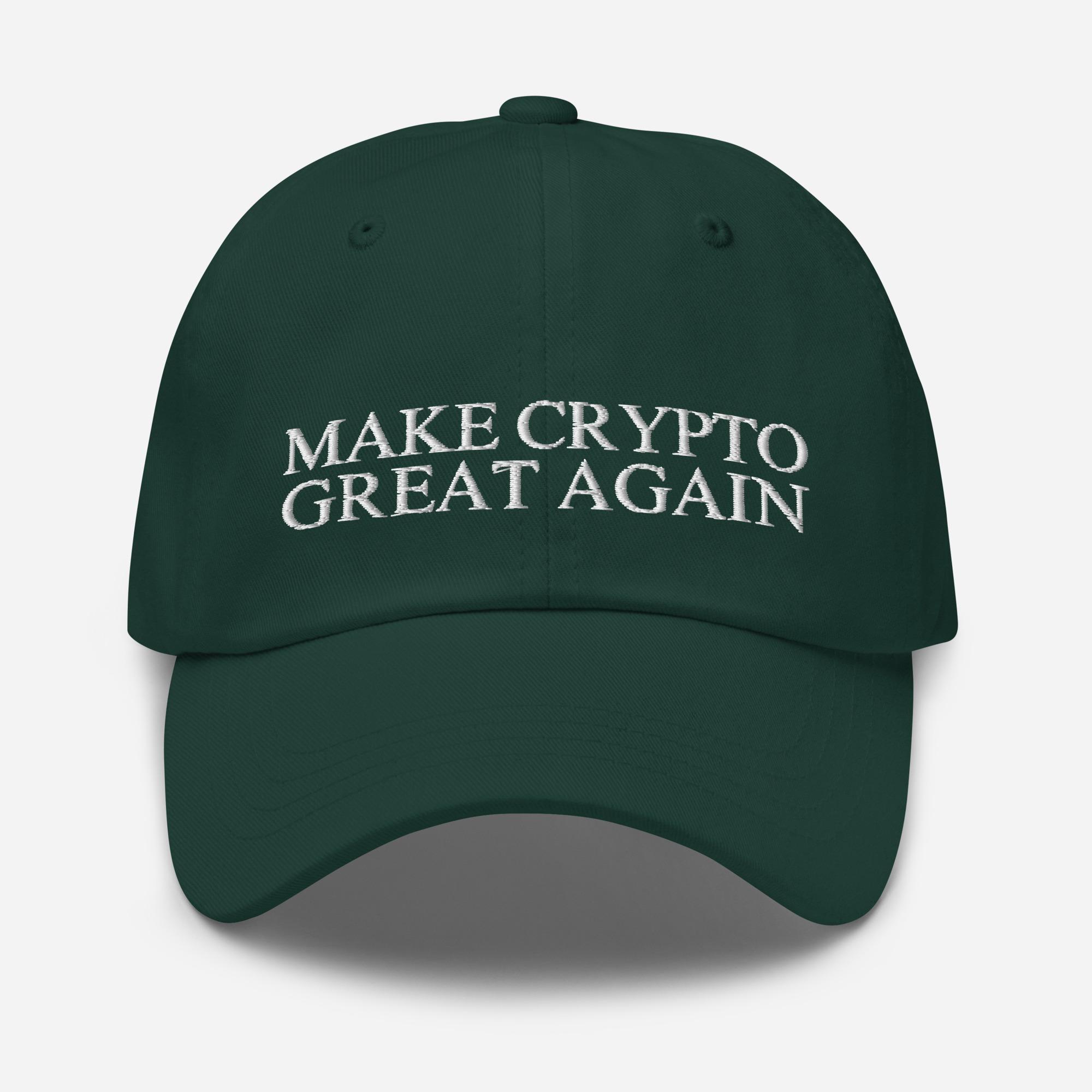 Embroidered Crypto Dad Hat, Funny Trump Meme, Adjustable Cap  display picture 1