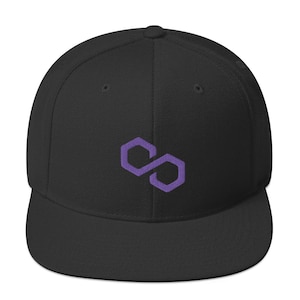 Polygon MATIC, Polygon, HODL Cryptocurrency, Snapback Hat, Baseball Hat, Baseball Cap, Crypto Hat, Polygon Crypto Hat