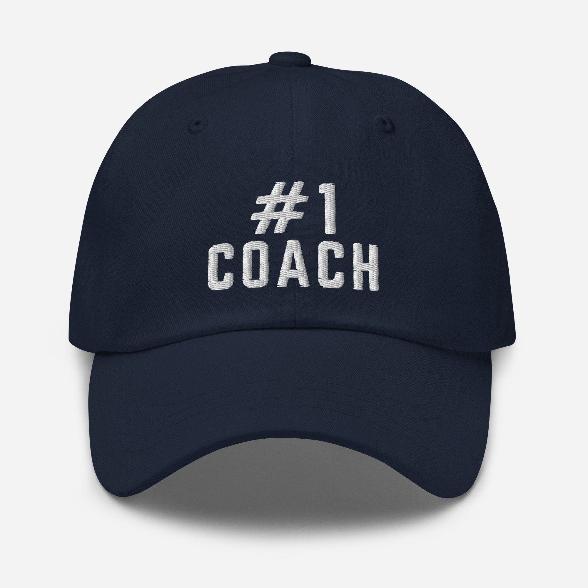 Number 1 Coach Embroidered Hat, Cotton Twill Baseball Cap - Etsy display picture 1